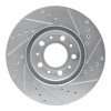 R1 91-95 Volvo 740 Front Left Drilled & Slotted Silver Brake Rotor