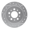R1 88-94 Volvo 760 Series Rear Right Drilled & Slotted Silver Brake Rotor