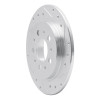 R1 88-94 Volvo 760 Series Rear Right Drilled & Slotted Silver Brake Rotor