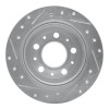 R1 88-94 Volvo 760 Series Rear Right Drilled & Slotted Silver Brake Rotor