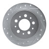 R1 88-94 Volvo 780 Rear Left Drilled & Slotted Silver Brake Rotor