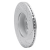 R1 82-92 Volvo 780 Front Left Drilled & Slotted Silver Brake Rotor