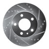 R1 82-90 Volvo 760 Series Front Right Drilled & Slotted Silver Brake Rotor