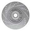R1 82-87 Volvo 740 Front Right Drilled & Slotted Silver Brake Rotor