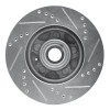 R1 82-87 Volvo 740 Front Left Drilled & Slotted Silver Brake Rotor