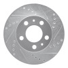 R1 76-93 Volvo 242 Front Right Drilled & Slotted Silver Brake Rotor