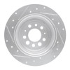 R1 67-74 Volvo 164 Rear Right Drilled & Slotted Silver Brake Rotor