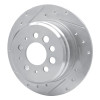 R1 67-74 Volvo 142 Rear Left Drilled & Slotted Silver Brake Rotor