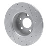 R1 67-72 Volvo 164 Front Right Drilled & Slotted Silver Brake Rotor