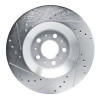 R1 20-25 Tesla Model Y Rear Right Drilled & Slotted Silver Brake Rotor