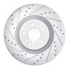 R1 20-25 Tesla Model Y Front Left Drilled & Slotted Silver Brake Rotor
