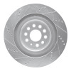 R1 12-21 Tesla Model S Rear Right Drilled & Slotted Silver Brake Rotor