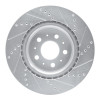 R1 17-25 Tesla Model 3 Front Left Drilled & Slotted Silver Brake Rotor EDZ-26002L