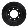 R1 00-02 Dodge Ram 4000 (Mexico) Rear Right Drilled & Slotted Black Brake Rotor