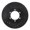 R1 86-06 Chevrolet Luv Pickup (Mexico) Front Right Drilled & Slotted Black Brake Rotor