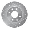 R1 81-83 Renault Fuego Front Right Drilled & Slotted Silver Brake Rotor