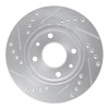 R1 83-85 Renault R18I Front Right Drilled & Slotted Silver Brake Rotor