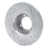 R1 67-74 Opel Manta Front Left Drilled & Slotted Silver Brake Rotor