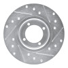 R1 67-74 Opel Manta Front Left Drilled & Slotted Silver Brake Rotor