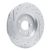 R1 22-25 Hyundai Ioniq 5 Rear Right Drilled & Slotted Silver Brake Rotor