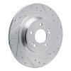 R1 22-25 Hyundai SANTA FE Rear Right Drilled & Slotted Silver Brake Rotor
