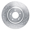 R1 21-25 Hyundai SONATA Rear Right Drilled & Slotted Silver Brake Rotor
