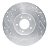 R1 21-25 Hyundai SONATA Rear Right Drilled & Slotted Silver Brake Rotor