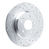 R1 21-25 Hyundai SANTA FE Rear Right Drilled & Slotted Silver Brake Rotor