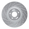 R1 20-25 Hyundai Palisade Front Left Drilled & Slotted Silver Brake Rotor