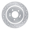 R1 17-25 Hyundai TUCSON Rear Right Drilled & Slotted Silver Brake Rotor