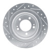 R1 17-25 Hyundai TUCSON Rear Right Drilled & Slotted Silver Brake Rotor