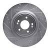 R1 18-22 Genesis G70 Front Left Drilled & Slotted Silver Brake Rotor