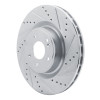 R1 18-22 Genesis G70 Front Right Drilled & Slotted Silver Brake Rotor