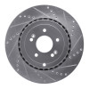 R1 18-25 Genesis G70 Rear Right Drilled & Slotted Silver Brake Rotor