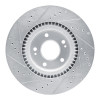 R1 17-20 Kia Cadenza Front Right Drilled & Slotted Silver Brake Rotor