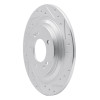 R1 17-23 Hyundai Kona EV Rear Right Drilled & Slotted Silver Brake Rotor
