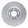 R1 17-20 Kia Cadenza Front Left Drilled & Slotted Silver Brake Rotor