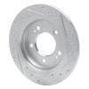 R1 17-25 Hyundai Elantra GT Rear Left Drilled & Slotted Silver Brake Rotor