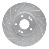 R1 12-16 Kia SportAGE (USA/Canada) Front Left Drilled & Slotted Silver Brake Rotor