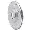 R1 15-21 Kia SEDONA Front Left Drilled & Slotted Silver Brake Rotor