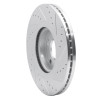 R1 15-21 Kia SEDONA Front Left Drilled & Slotted Silver Brake Rotor