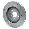 R1 15-20 Kia SORENTO Front Left Drilled & Slotted Silver Brake Rotor