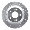 R1 15-20 Kia SORENTO Rear Left Drilled & Slotted Silver Brake Rotor