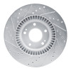 R1 15-20 Kia SORENTO Front Right Drilled & Slotted Silver Brake Rotor