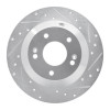 R1 15-20 Kia SORENTO Rear Right Drilled & Slotted Silver Brake Rotor