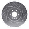 R1 09-10 Kia BORREGO Front Left Drilled & Slotted Silver Brake Rotor