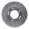 R1 07-09 Kia SORENTO Front Left Drilled & Slotted Silver Brake Rotor