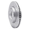 R1 07-09 Kia SORENTO Front Right Drilled & Slotted Silver Brake Rotor
