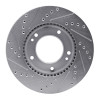 R1 07-09 Kia SORENTO Front Right Drilled & Slotted Silver Brake Rotor