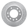 R1 06-14 Hyundai Entourage Rear Right Drilled & Slotted Silver Brake Rotor